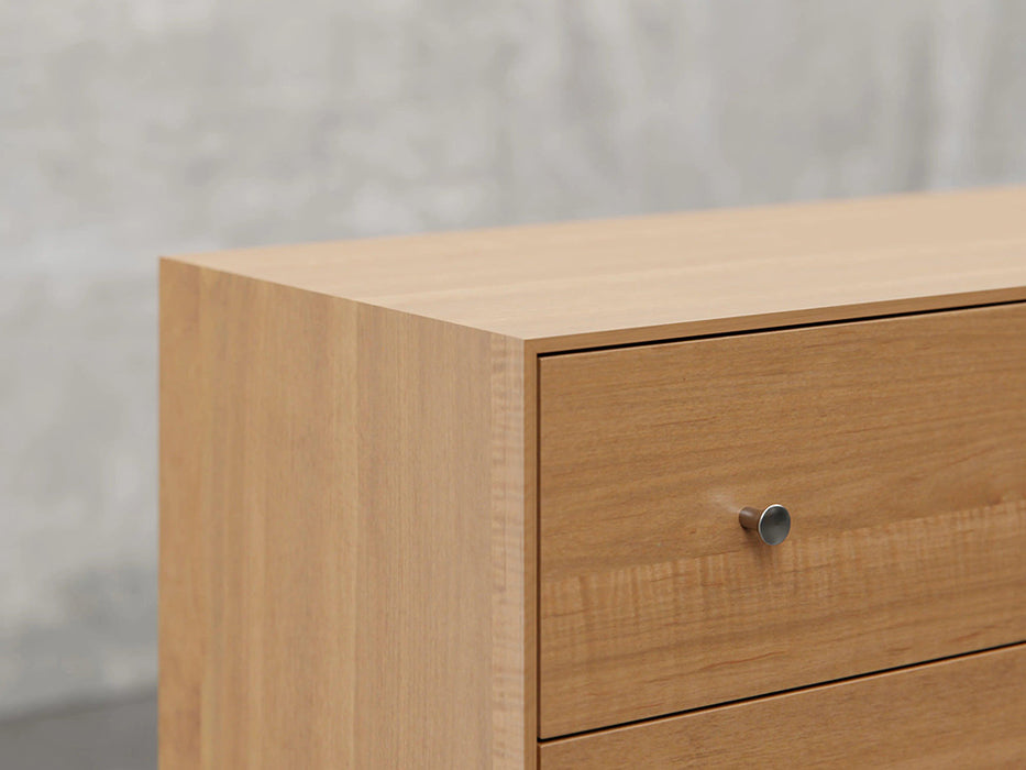 Bellevue dresser close up view in sealy stain.