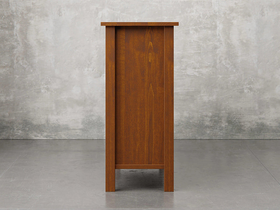 Lansing dresser side view in Michael's cherry stain.
