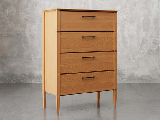 Nashville chest angle view in natural cherry finish.
