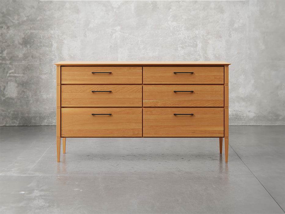 Nashville dresser front view in natural cherry finish.