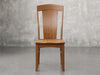 Augusta dining chair front view in Michael's cherry stain.