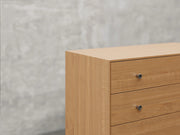 Bellevue chest close up view in sealy stain.