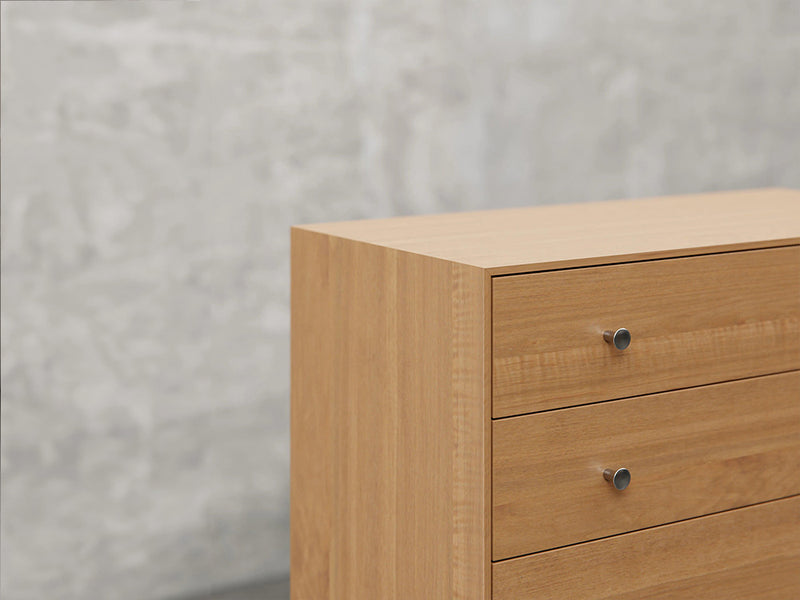 Bellevue chest close up view in sealy stain.