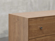 Bellevue chest close up view in almond stain.