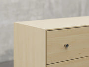 Bellevue dresser close up view in natural brown maple finish.