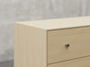 Bellevue dresser close up view in natural brown maple finish.