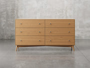 Bellevue dresser front view in sealy stain.