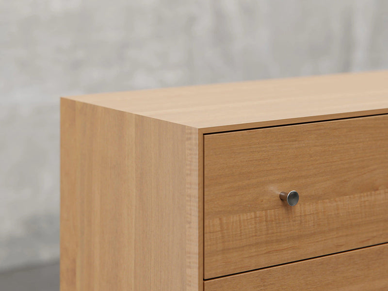 Bellevue dresser close up view in sealy stain.