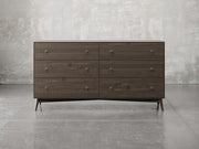 Bellevue dresser front view in shadow stain.