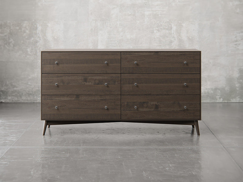 Bellevue dresser front view in shadow stain.