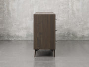 Bellevue dresser side view in shadow stain.