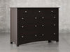 Fullerton dresser angle view in onyx stain.
