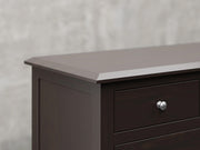 Fullerton dresser close up view in onyx stain.