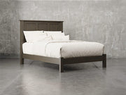 Lansing bed angle view in antique slate stain.