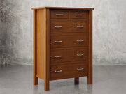 Lansing chest angle view in Michael's cherry stain.