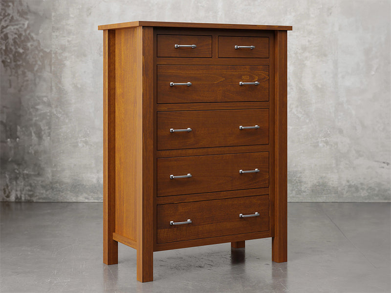 Lansing chest angle view in Michael's cherry stain.