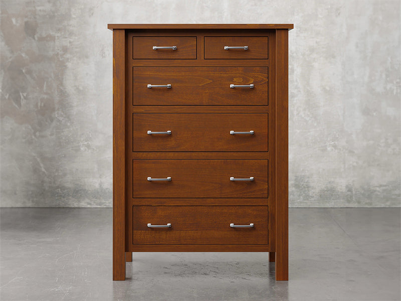 Lansing chest front view in Michael's cherry stain.