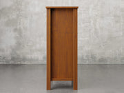 Lansing chest side view in Michael's cherry stain.