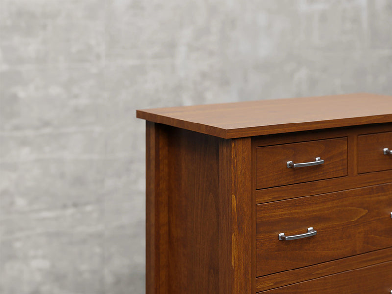 Lansing chest close up view in Michael's cherry stain.