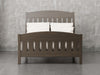 Lansing crown bed front view in antique slate stain.