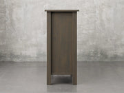 Lansing dresser side view in antique slate stain.