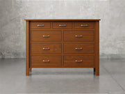 Lansing dresser front view in Michael's cherry stain.