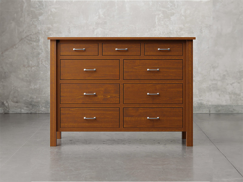 Lansing dresser front view in Michael's cherry stain.