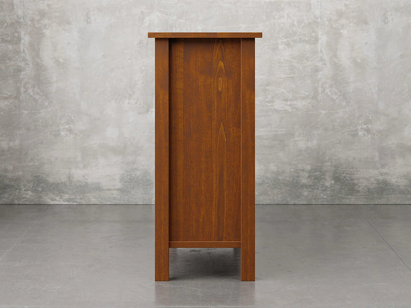 Lansing dresser side view in Michael's cherry stain.