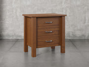 Lansing nightstand angle view in Michael's cherry stain.