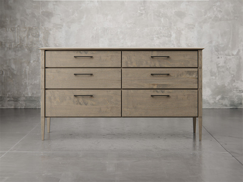 Nashville dresser front view in brown maple, bel-air finish.