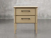 Nashville nighstand front view in natural hard maple finish.