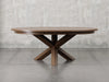 Pittsburgh round dining table with leaf in cappuccino stain.