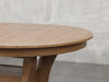 Providence dining table angle view in almond stain.