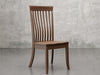 Providence side chair angle view in earthtone stain.
