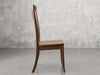 Providence side chair side view in earthtone stain.
