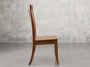 Providence side chair side view in Michael's cherry stain.