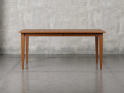 Raleigh shaker leg dining table front view in Michael's cherry stain.