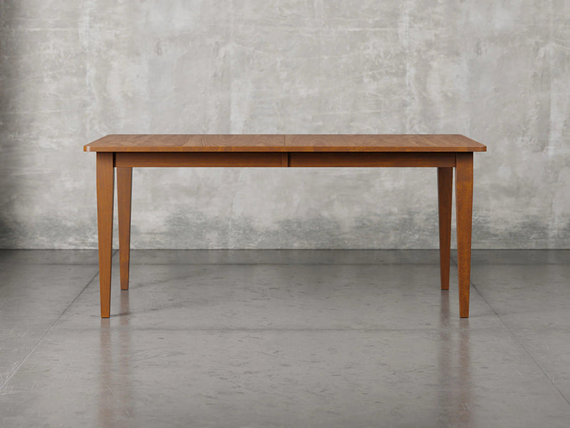 Raleigh shaker leg dining table front view in Michael's cherry stain.