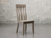 Raleigh side chair angle view in driftwood stain.
