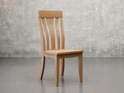 Raleigh side chair angle view in sealy stain.