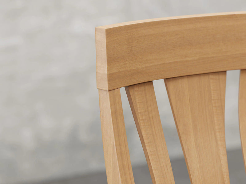 Raleigh side chair close up view in sealy stain.