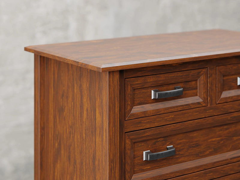 Rochester chest close up view in asbury stain.