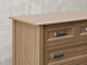 Rochester chest close up view in cappuccino stain.