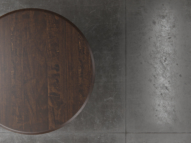 Stamford dining table top view in briar stain.