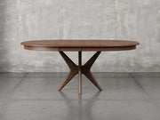 Stamford dining table with leaf in earthtone stain.